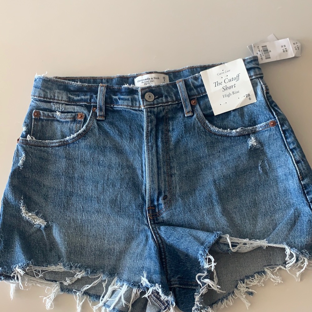 Abercrombie High Rise Cut Off Shorts